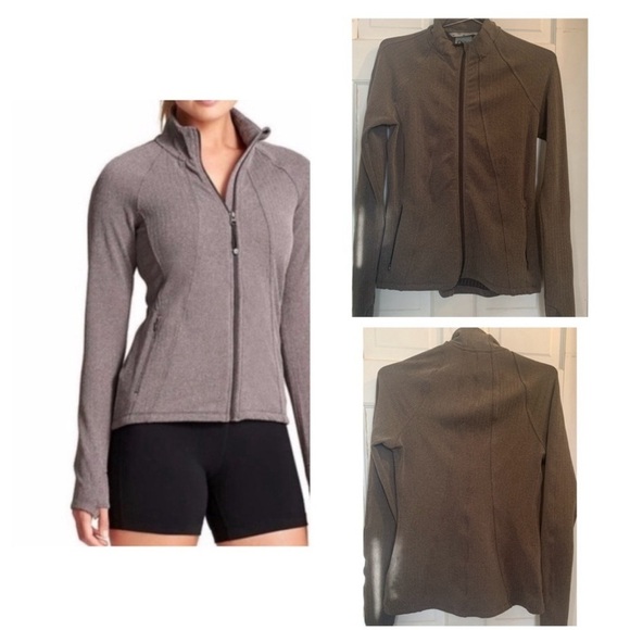 Athleta Hope Herringbone Fitted Full Zip Up Size Medium - Picture 1 of 9